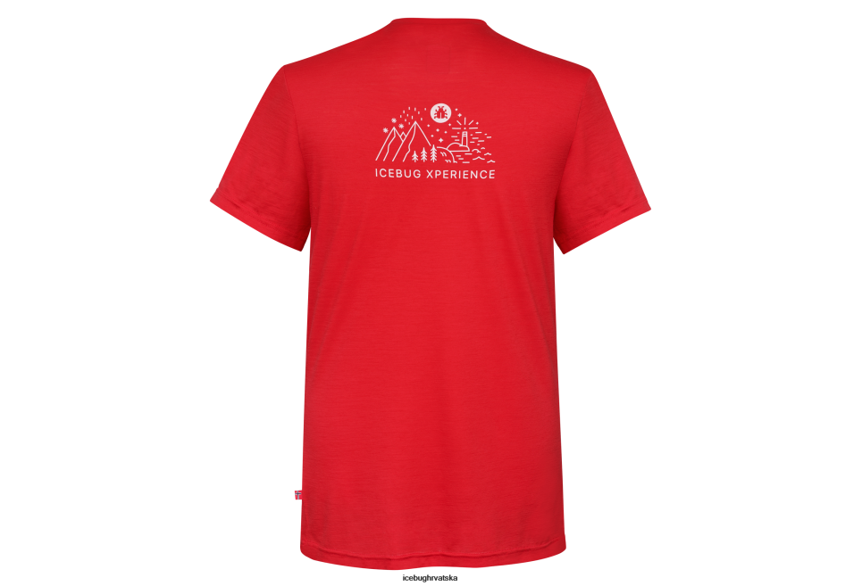 Icebug merino košulja ix uniseks visok porast crvena odjeća 6D8FZ111